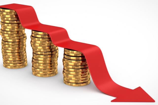 valued money coins and its drop in price