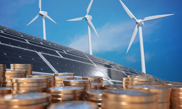 Gold coins and solar windows with solar wind coupled together for cost savings using renewable energy